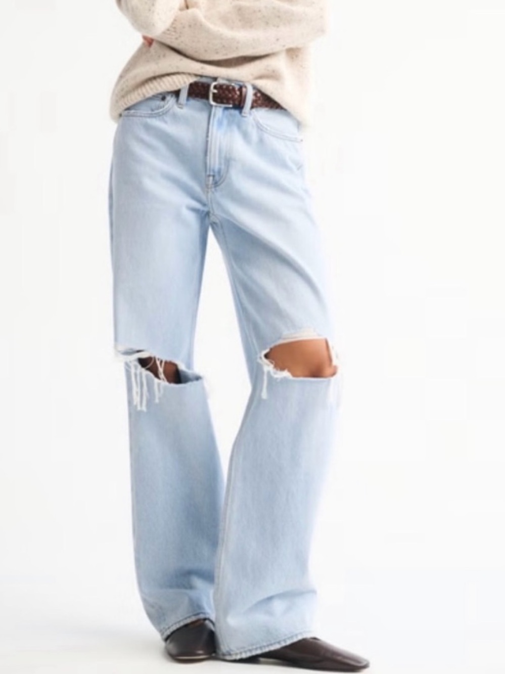 Abercrombie & Fitch Light slouchy mid rise 28